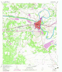 1957 Map of Glidden, TX, 1983 Print