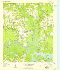preview thumbnail of historical topo map of Bowie County, TX in 1955