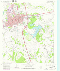 preview thumbnail of historical topo map of Corsicana, TX in 1965