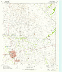1974 Map of Crane, TX, 1977 Print