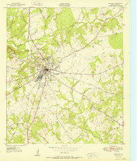 preview thumbnail of historical topo map of Crockett, TX in 1951