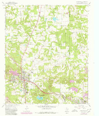 1964 Map of Daingerfield, TX, 1980 Print