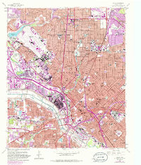 preview thumbnail of historical topo map of Dallas, TX in 1958