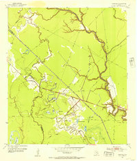 1952 Map of Danciger, 1953 Print