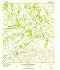 1956 Map of Dawson, TX, 1957 Print