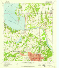 1957 Map of Denison, TX, 1959 Print