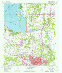 Download a high-resolution, GPS-compatible USGS topo map for Denison Dam, TX (1976 edition)