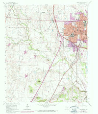 1960 Map of Denton West, 1974 Print
