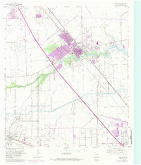 1955 Map of League City, TX, 1984 Print