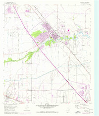 1955 Map of League City, TX, 1977 Print