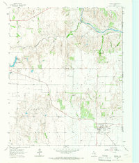 Download a high-resolution, GPS-compatible USGS topo map for Dodson, TX (1967 edition)