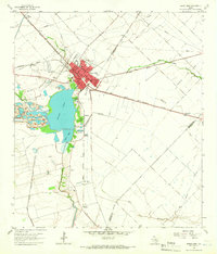 1963 Map of Eagle Lake, TX, 1965 Print
