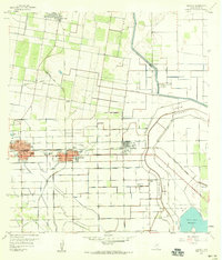 1957 Map of Edcouch, 1959 Print