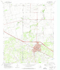1972 Map of Electra, TX, 1974 Print