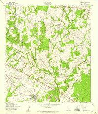 historical topo map of Elmendorf, TX in 1953