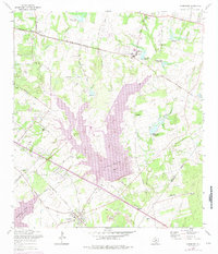 1967 Map of Elmendorf, TX, 1975 Print