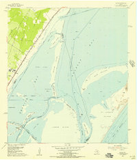1954 Map of Aransas Pass, TX, 1956 Print