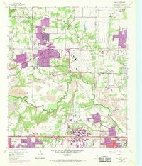 Download a high-resolution, GPS-compatible USGS topo map for Euless, TX (1969 edition)
