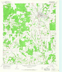 1965 Map of Fairfield, TX, 1968 Print