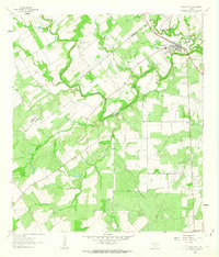 1961 Map of Falls City, TX, 1963 Print