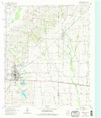 1962 Map of Farmersville, TX, 1980 Print