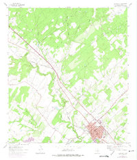 1961 Map of Floresville, TX, 1975 Print
