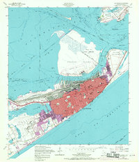 Download a high-resolution, GPS-compatible USGS topo map for Galveston, TX (1970 edition)