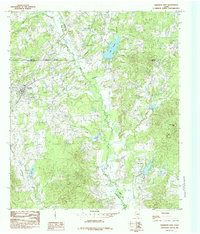 Download a high-resolution, GPS-compatible USGS topo map for Garrison East, TX (1985 edition)