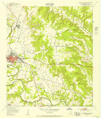 1947 Map of Gatesville, TX, 1953 Print
