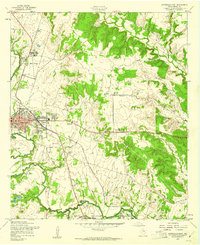 1957 Map of Gatesville, TX, 1961 Print