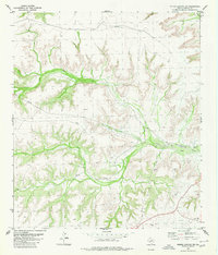 Download a high-resolution, GPS-compatible USGS topo map for Geddis Canyon NW, TX (1980 edition)