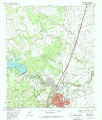 preview thumbnail of historical topo map of Georgetown, Williamson County, TX in 1982