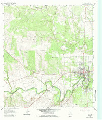 1962 Map of Goliad, TX, 1984 Print