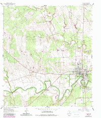 1962 Map of Goliad, TX, 1987 Print