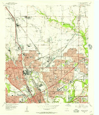 1955 Map of Haltom City, 1957 Print