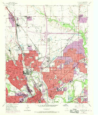 preview thumbnail of historical topo map of Haltom City, TX in 1955