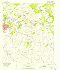 1956 Map of Hamilton, TX, 1957 Print