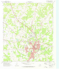 1973 Map of Henderson, TX, 1975 Print