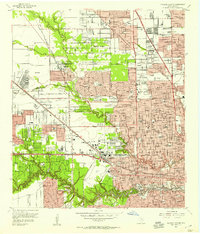 1955 Map of Houston Heights, 1957 Print