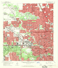 1967 Map of Houston Heights, 1970 Print