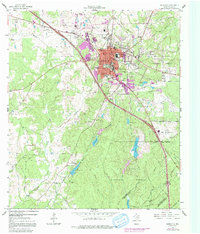 Download a high-resolution, GPS-compatible USGS topo map for Huntsville, TX (1991 edition)