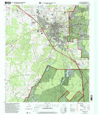 Download a high-resolution, GPS-compatible USGS topo map for Huntsville, TX (2000 edition)