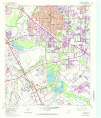 Download a high-resolution, GPS-compatible USGS topo map for Hutchins, TX (1985 edition)