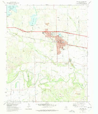 1972 Map of Iowa Park, TX, 1975 Print