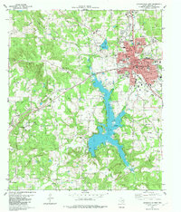 preview thumbnail of historical topo map of Cherokee County, TX in 1982