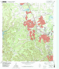 preview thumbnail of historical topo map of Travis County, TX in 1987