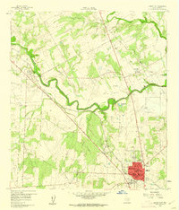 1960 Map of Karnes City, 1962 Print