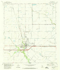 1971 Map of Katy, TX, 1974 Print