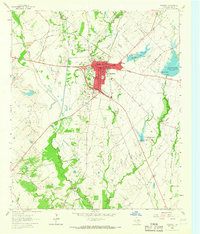 Download a high-resolution, GPS-compatible USGS topo map for Kaufman, TX (1965 edition)