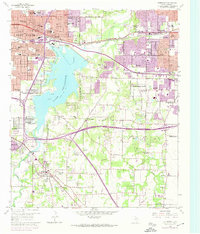 Download a high-resolution, GPS-compatible USGS topo map for Kennedale, TX (1974 edition)